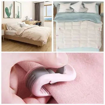 

6pcs Quilt Blankets Fastener Clip Quilt Holder Anti-run Kick Buckle Duvet Sheet Fixer Quilt Cover Household Non-slip Device