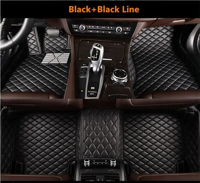 Автомобильный коврик для Land Rover Range Rover Velar, ножные ковры, коврики из высококачественной кожи - Название цвета: A Model  Black Line