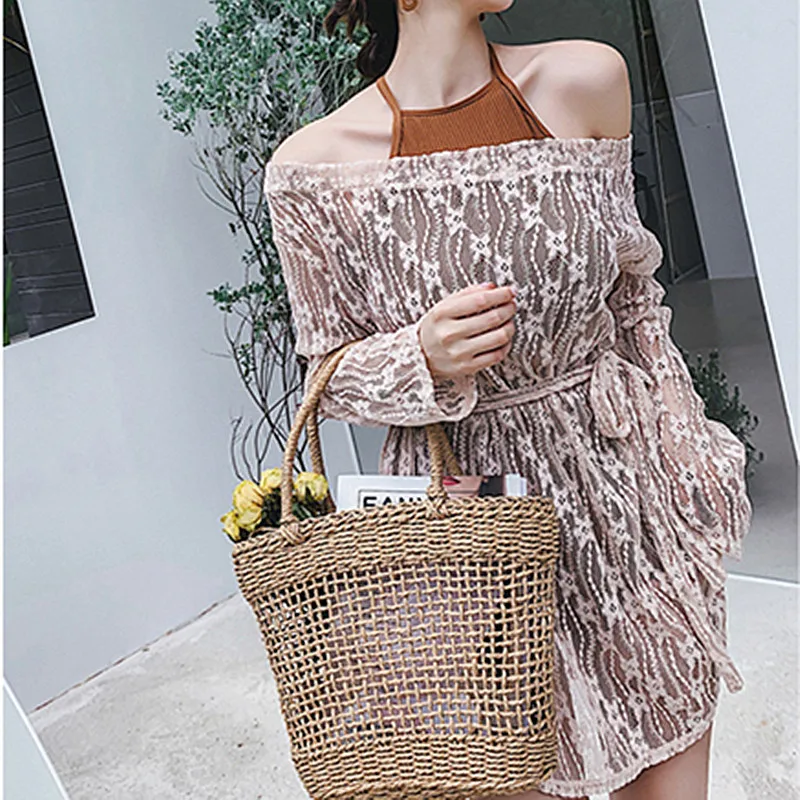 Купальник inswind бикини женский из трех частей сексуальный кружевной с длинным