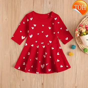

Print Toddler Girls Dress Outfit Spring Summer Cute Baby Girls Clothes Long Sleeve Dress For Girls Kids Dresses For Party