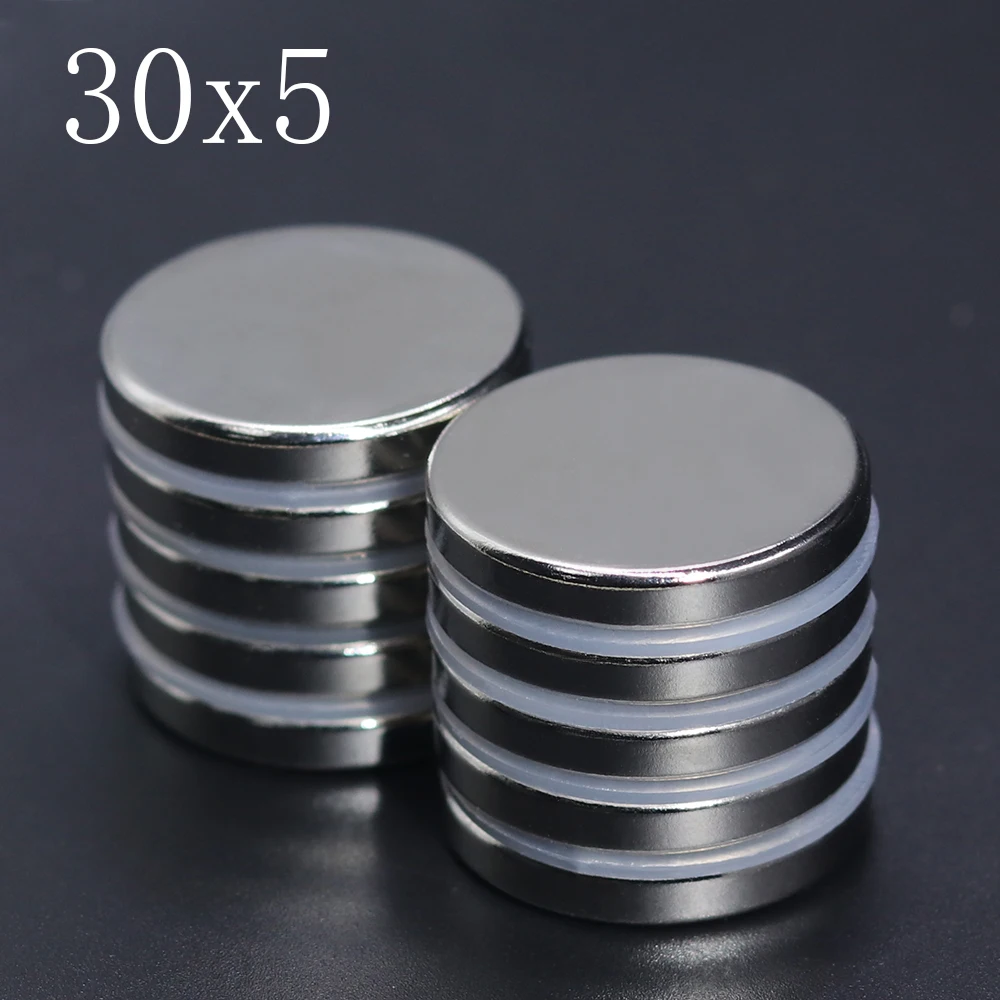 

1/2/5/10 Pcs 30x5 Neodymium Magnet 30mm x 5mm N35 NdFeB Round Super Powerful Strong Permanent Magnetic imanes Disc 30*5