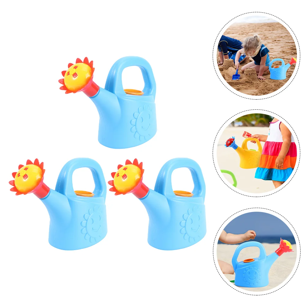 3pcs Kids Summer Beach Watering Can Toys Funny Sand Beach Toys Bathtub