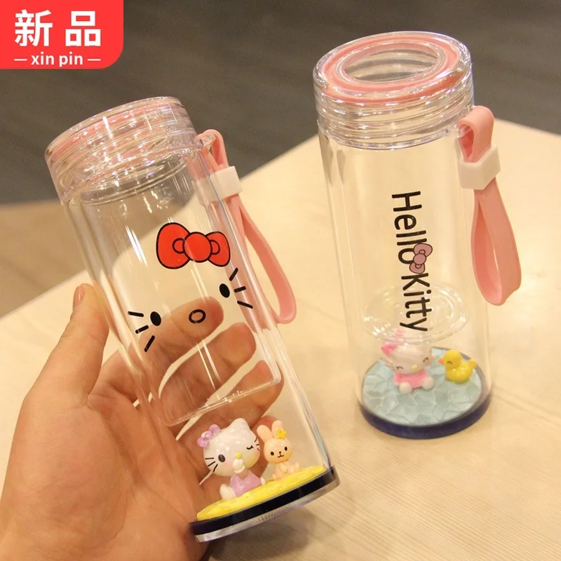 

Micro Landscape Cartoon Cute Glass Totoro Doraemon Glass Creative Meng Double Layer Student Readily Glass Sub-