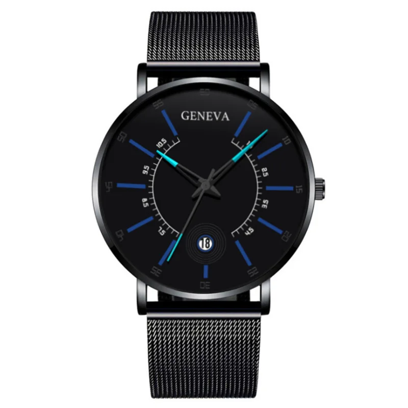 Men Watches 2022 Luxury Fashion Mens Business Watch Ultra Thin Thin Stainless Steel Mesh Belt Quartz Wrist Watch Reloj Hombre