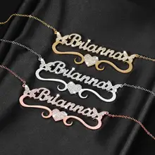 Customized Frosted Name Necklace Personalized Butterfly Heart Pendant Stainless Steel Nameplate Chocker Jewelry For Women Gifts Customized Frosted Name Necklace Personalized Butterfly Heart Pendant Stainless Steel Nameplate Chocker Jewelry For Women Gifts