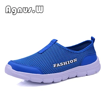 

Agnus.W New Men's Shoes Large Size Couple Models Four-color Ultra-light Climbing Breathable Mesh Outdoor Running Sneakers