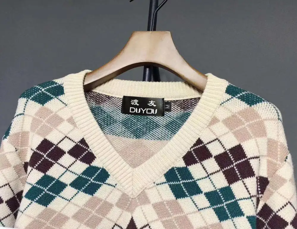 Бренд Argyle шерстяной свитер Мужской дизайнерский свитер модный вязаный пуловер женский красочный Графический Высококачественный свитер