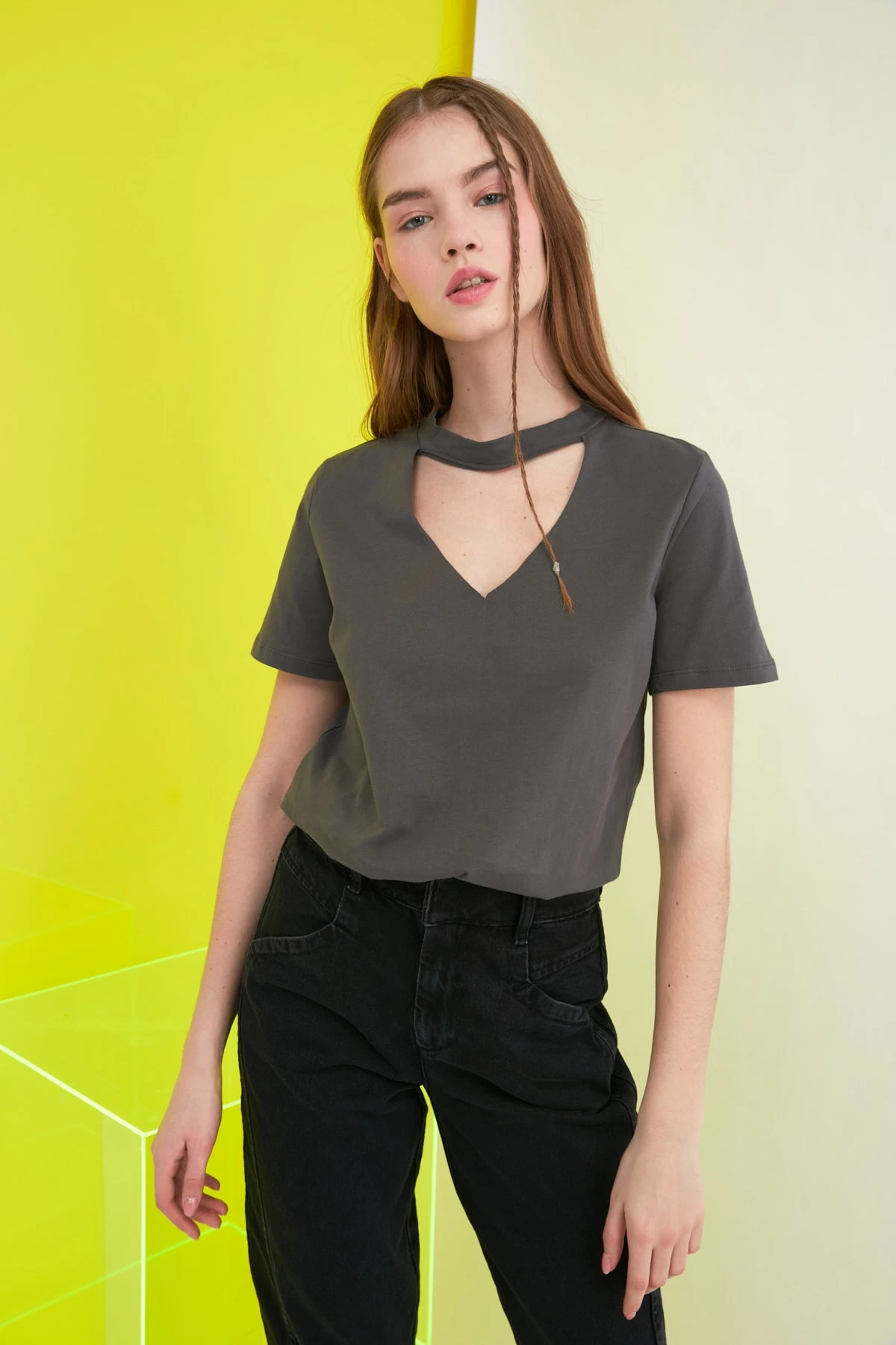 Women's shirt with choker neck Clearance