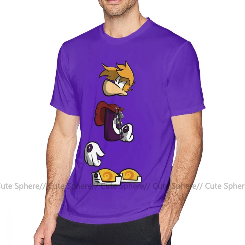 Футболка Rayman, футболка Rayman, футболка с принтом, 100 хлопок, футболка, 6xl, модная, забавная, с коротким рукавом, Мужская футболка - Цвет: Purple