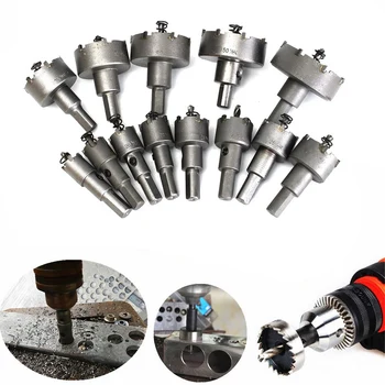 

13pcs Diamond Coated Drill Bit Set Glass Ceramic Tile Marble Hole Saw Drilling Opener Set Power Tool Accessories 16-53MM