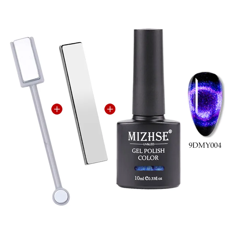 MIZHSE 9D Chameleon Magnetic Gel Nail Polish Long Lasting10ml Cat Eye Nail Art Gel Soak Off UV LED Shining Gel Varnish - Цвет: MD-9DMY004-CTSET01