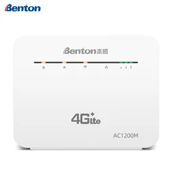 Benton desbloquear modem 4g + lte cat 6 roteador sem fio 2.4g & 5g wifi adsl adaptador de rede até 64 usuários enterprise roteador industrial