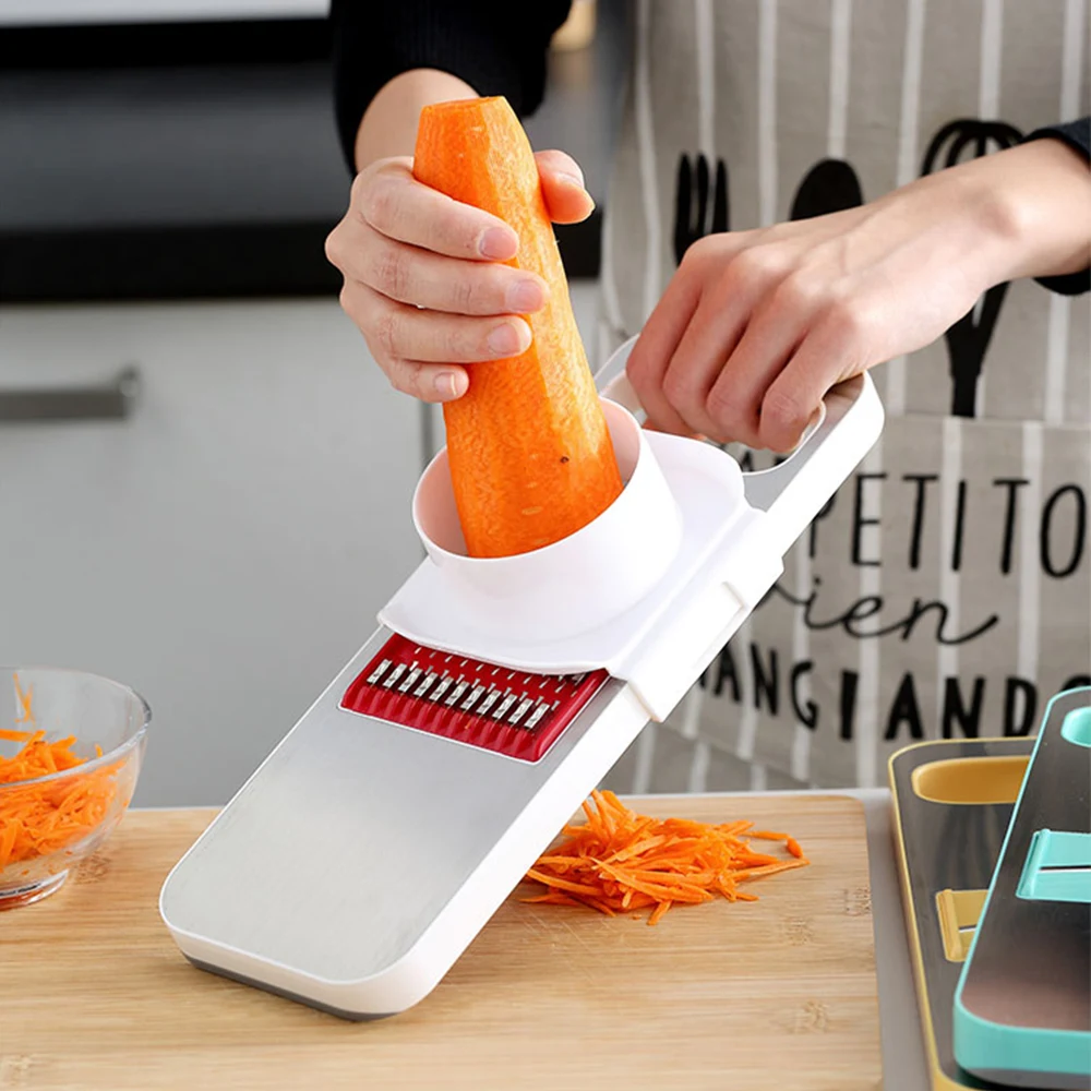 

Sowoll 3 in 1 Kitchen Graters Vegetable Shredders Slicer for Cheese Potato Carrot Onion Stainless Steel Blade Cooking Accessory