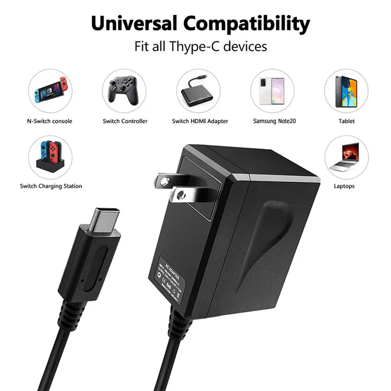 Wall Charger For Nintend Switch NS Support TV Dock 15V 2.6A AC Power Adapter EU UK US Plug Fast Charging Travel Chargers | Электроника