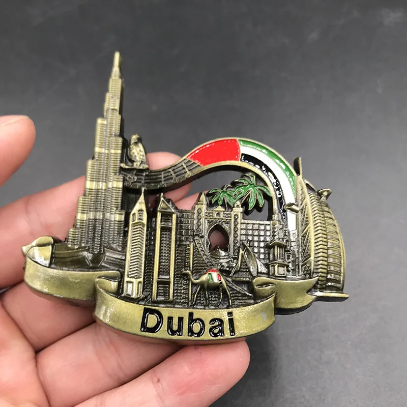 Dubai UAE Belgium Vienna Refrigerator Paste Metal Magnetic 3d Landscape Paste Fridge Magnets Collection Gifts Home Decoration magnetic fridge magnets magnetic sticker magnetic fridge stickers