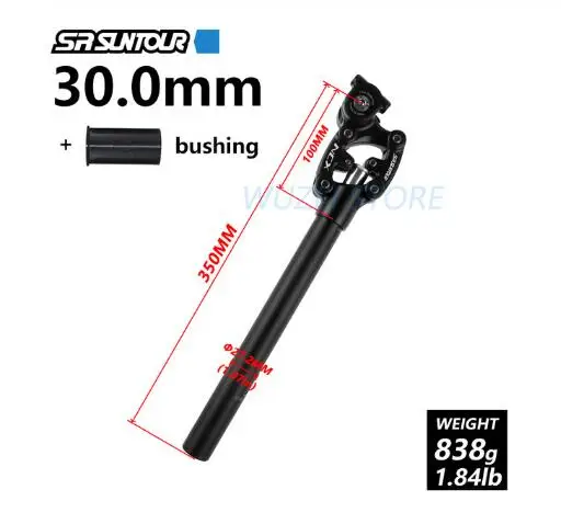 SR SUNTOUR 30.0mm SR SUNTOUR NCX велосипед подвески подседельный штырь 350 мм/400 мм* 27,2/28,6/30,0/30,1/30,4/30,8/31,6/33,9 мм велосипедная подседельная труба трубка - Цвет: SR SUNTOUR 30.0mm