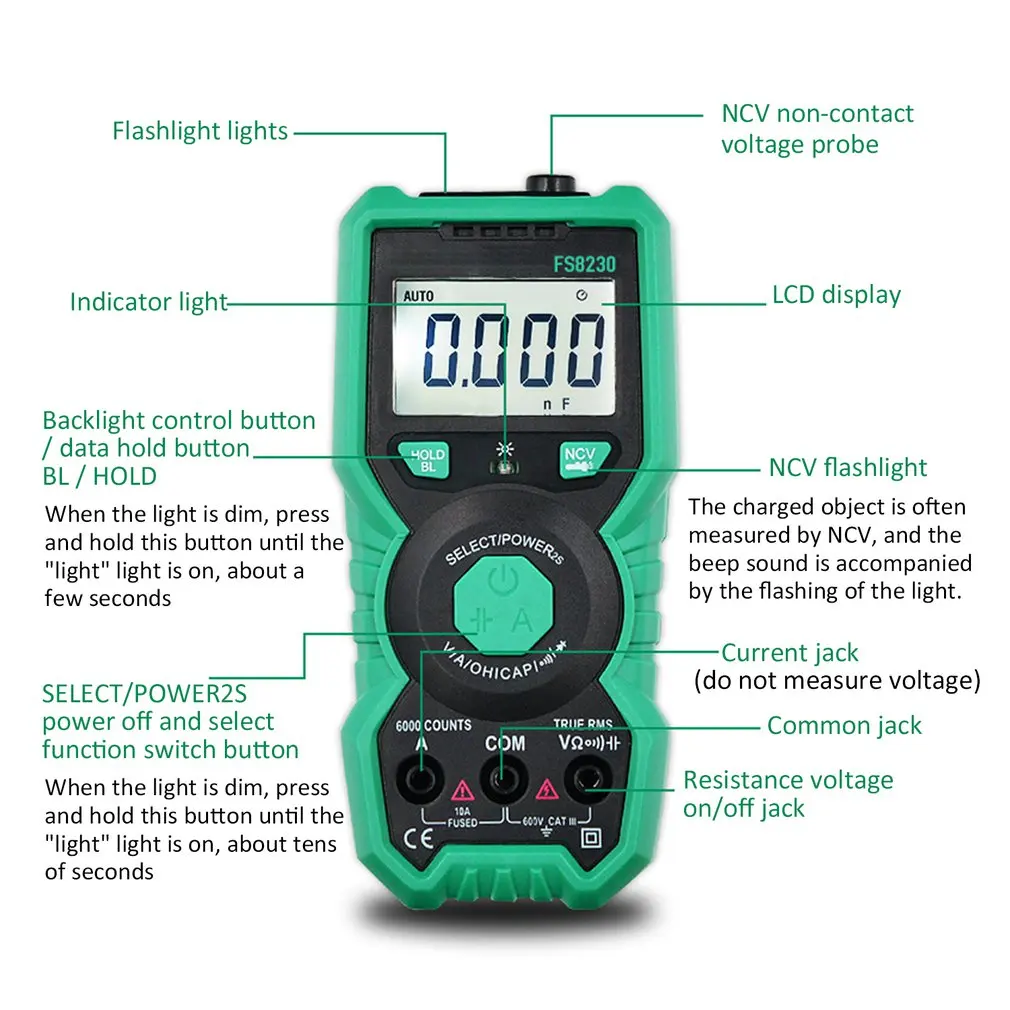 Мультиметр Цифровой Высокоточный Автоматический Интеллектуальный ...