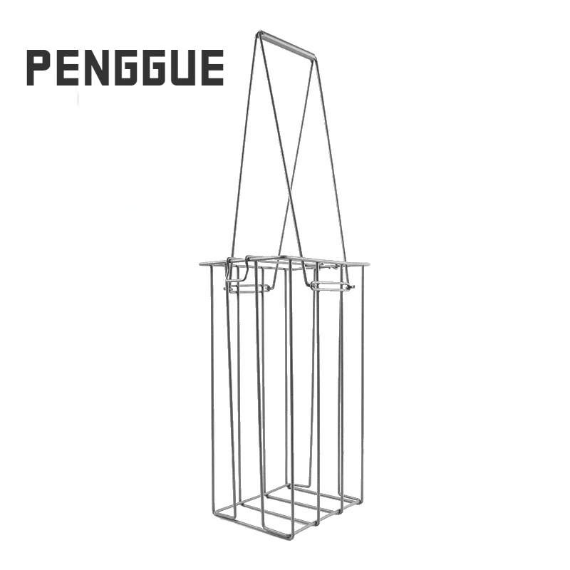 Portable Tennis Ball Picking Frame Metal Tenis Ball Picker Basket Capacity 50 Pcs Tennis Balls Pick Up Hopper Stand With Basket