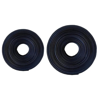 

SHGO HOT-2 Pcs Black Heat Shrink Tube Electrical Sleeving Car Cable/Wire Heat Shrink Tubing Wrap,2M (50MM & 25MM)
