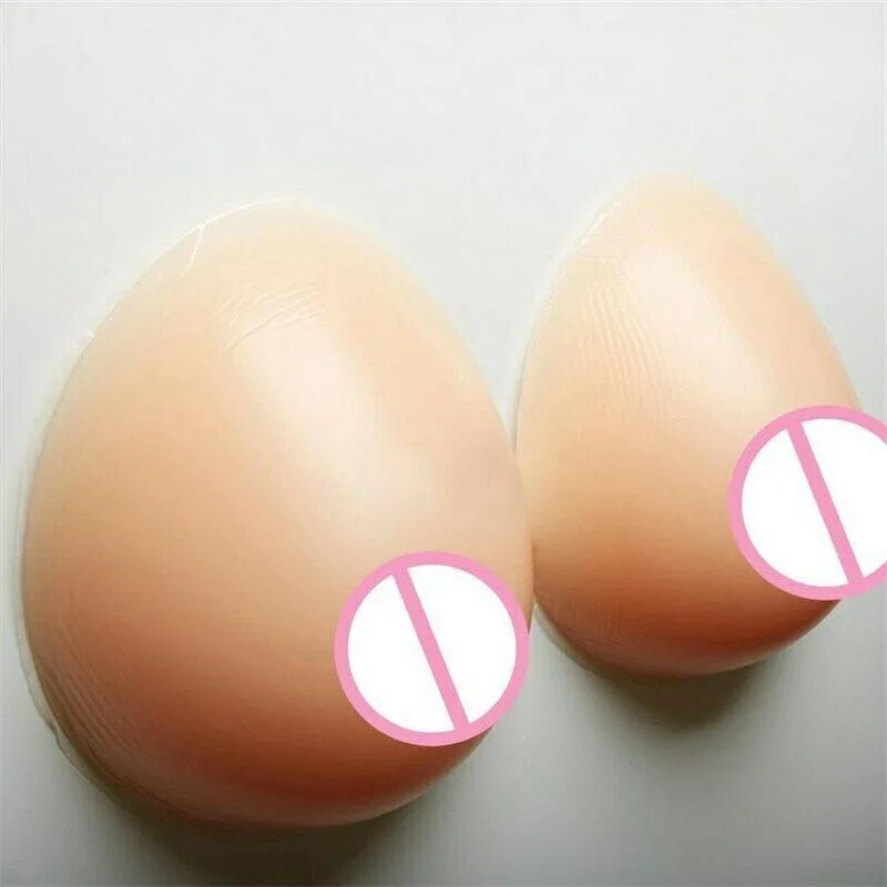 600-1600g/Pair B-EE Cup Silicone Breast Forms Self Adhesive Prosthesis Fake Boobs for Men and Women Crossdressers Mastectomy Transgender Cosplay 