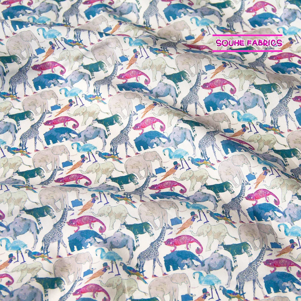 Полметра Liberty ткани Tana газон хлопок очередь для зоопарка ткани одежды