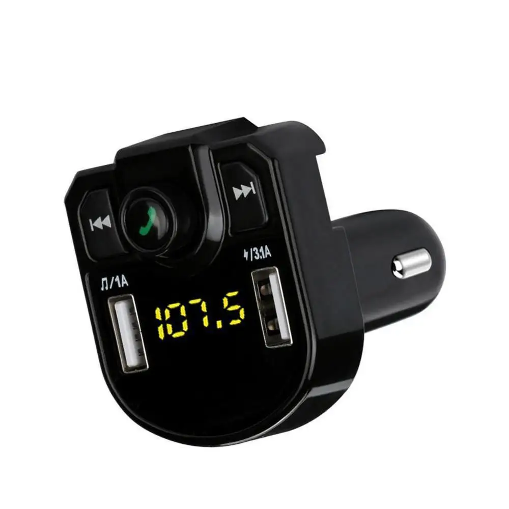 

LED Display Battery voltage 4.1A Bluetooth Car Charger Kit Dual USB MP3 / WMA / WAV Port FM Transmitter MP3 Phone Music Player