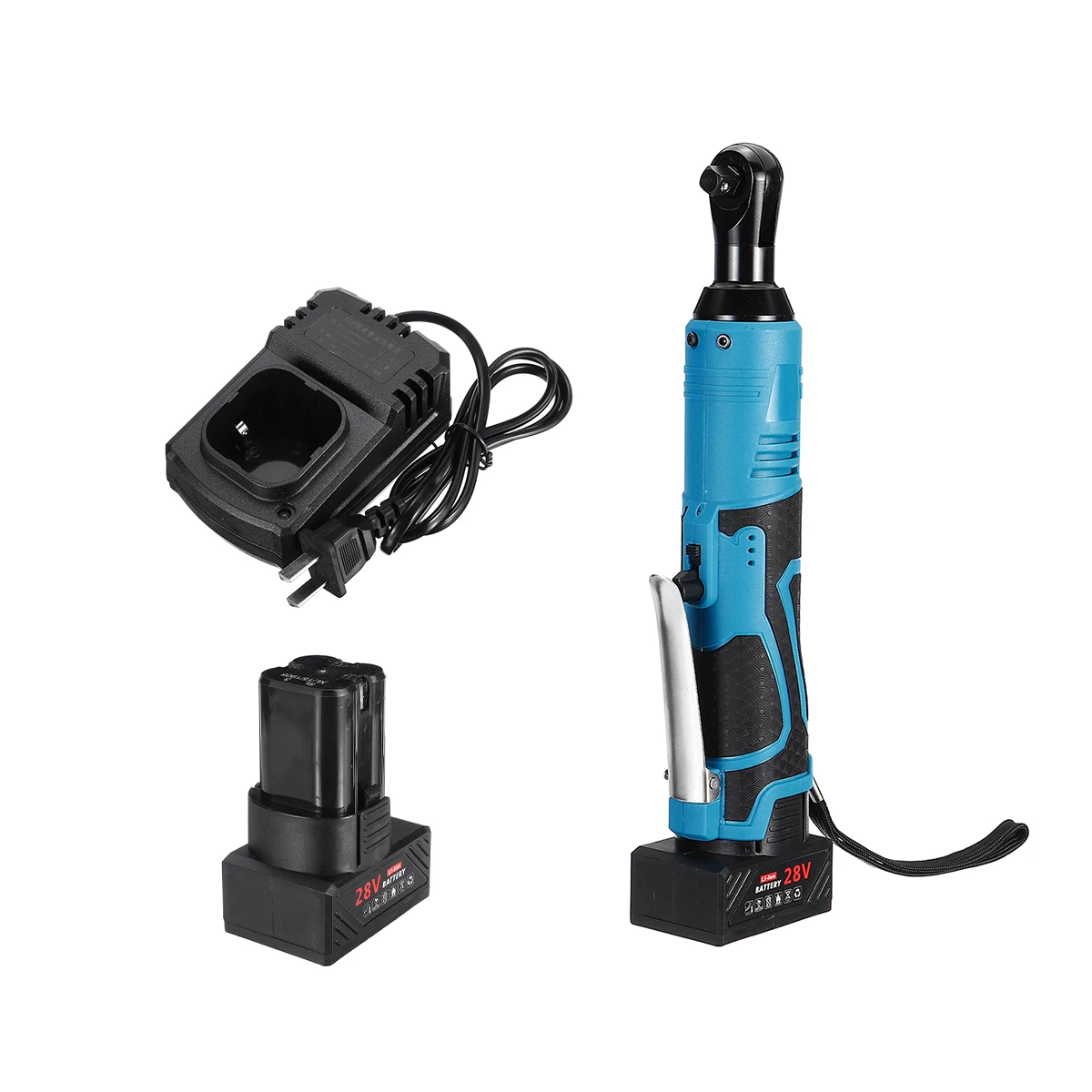 28V 8000mAh 60N. m 3/8 ''светодиодный беспроводной электрический ключ с Трещоткой набор с 2 шт литий-ионная батарея ударный ключ инструмент