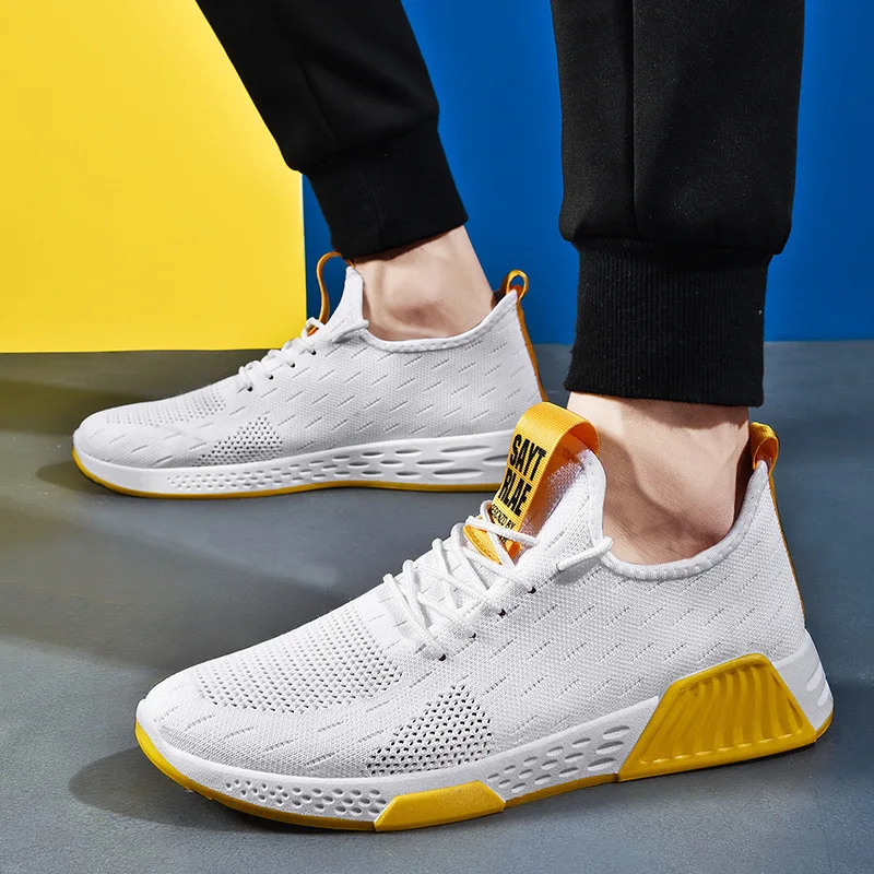 

Houlife Creative Mesh Sneakers Lightweight Men Casual Shoes Lace-Up Breathable For Male Summer Autumn Fashion Sport Shoes