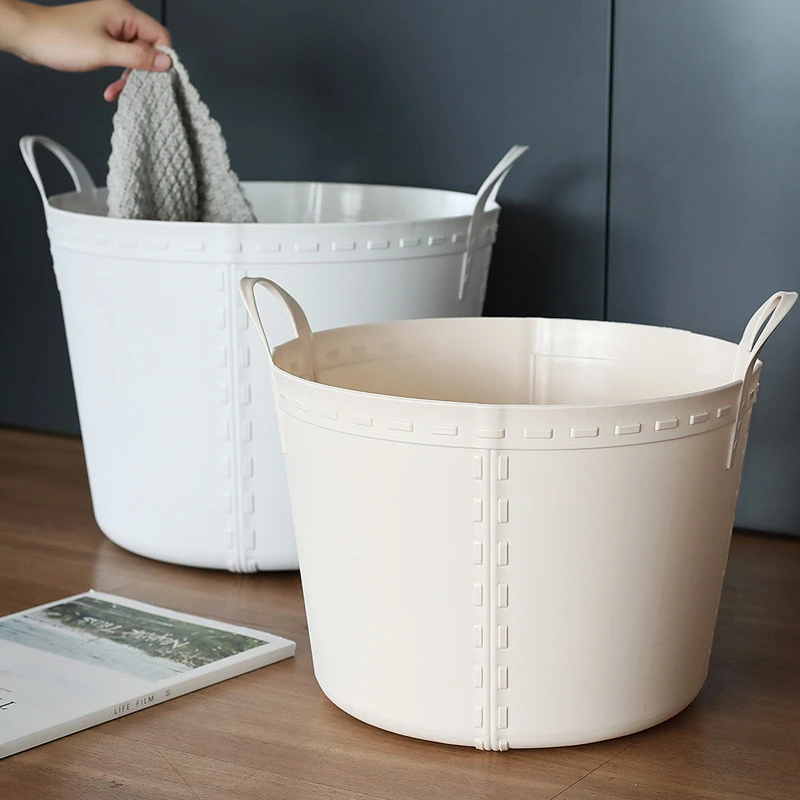 Cesta de plástico suave para ropa sucia, juguetes, cestas, cestas la colada del baño, ropa sucia, cestas, cestas.|Botellas, tarros y - AliExpress