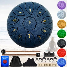 6 Inch 11 Tones C Key Steel Tongue Drum Tamborine Mini Snare Drum Set  Percussion Instruments Musicales Profesional Yoga Gifts