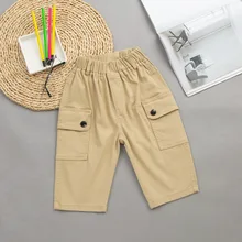 Детская одежда летние шорты-бермуды для мальчиков ультра-эластичные шорты в Корейском стиле 4B