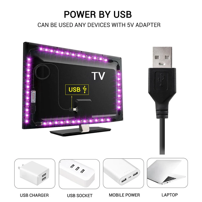 Гибкая светодиодная лента EeeToo ночсветильник с питанием от USB подсветильник ка