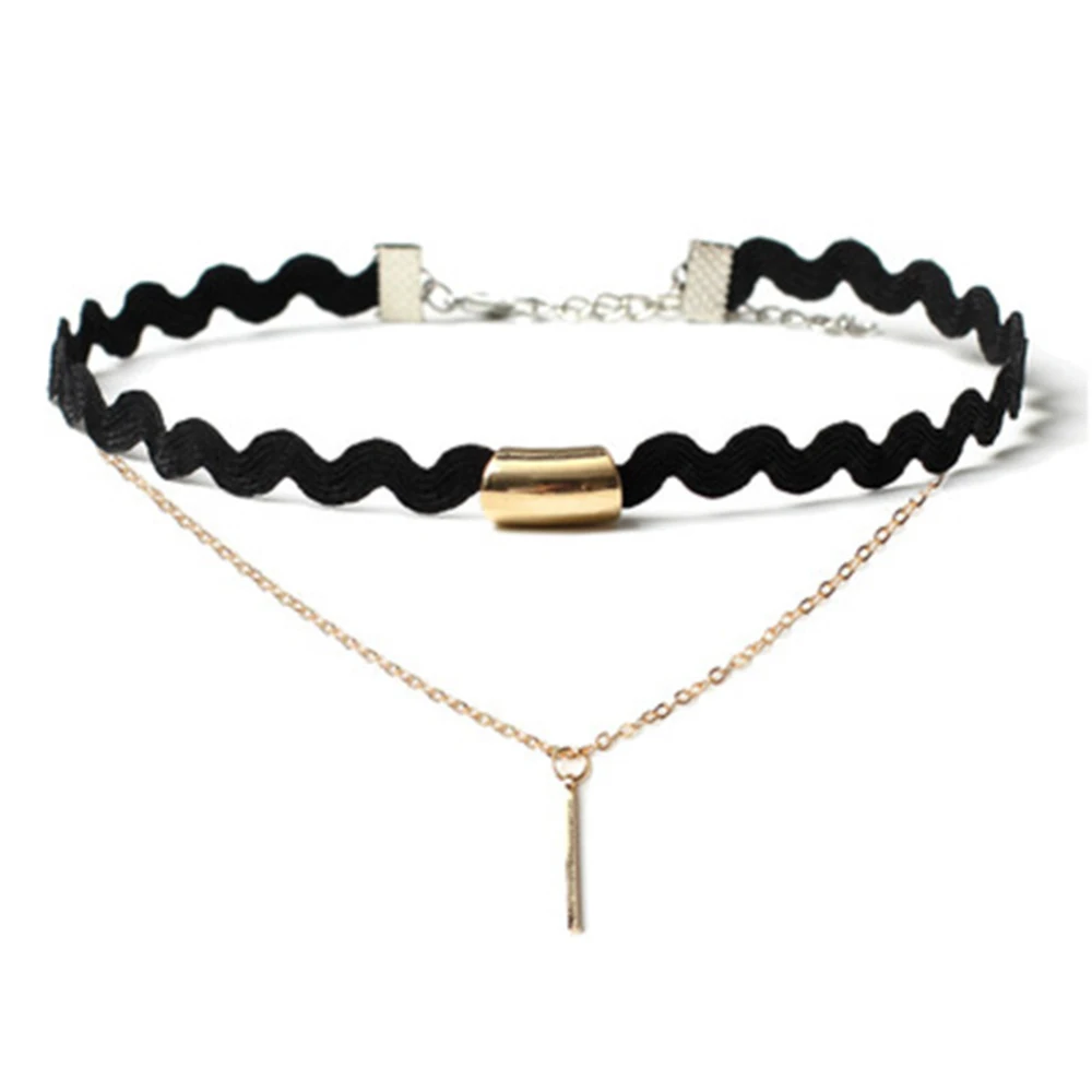 Wholesale New Styles Bijoux Love Vintage Geometry Tattoo Waterdrop Clavicle Choker Necklace For Women Chain Jewelry