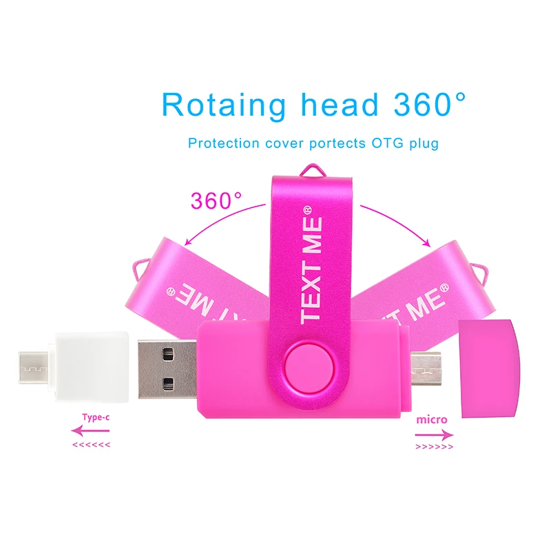 TEXT ME Usb флеш накопители OTG накопитель 3 в 1 Type C Флешка usb флешка 4 ГБ 8 16 32 64 usb2.0 usb|USB