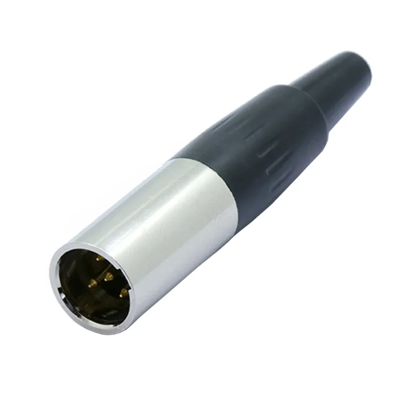 Male 4 Pin 10 шт./партия Мини XLR 3 4 5 Pin Мужской паяльник с вилкой микрофонный кабель провод разъем позолоченный маленький Микрофон XLR разъем Jack - Цвет: Male 4 Pin