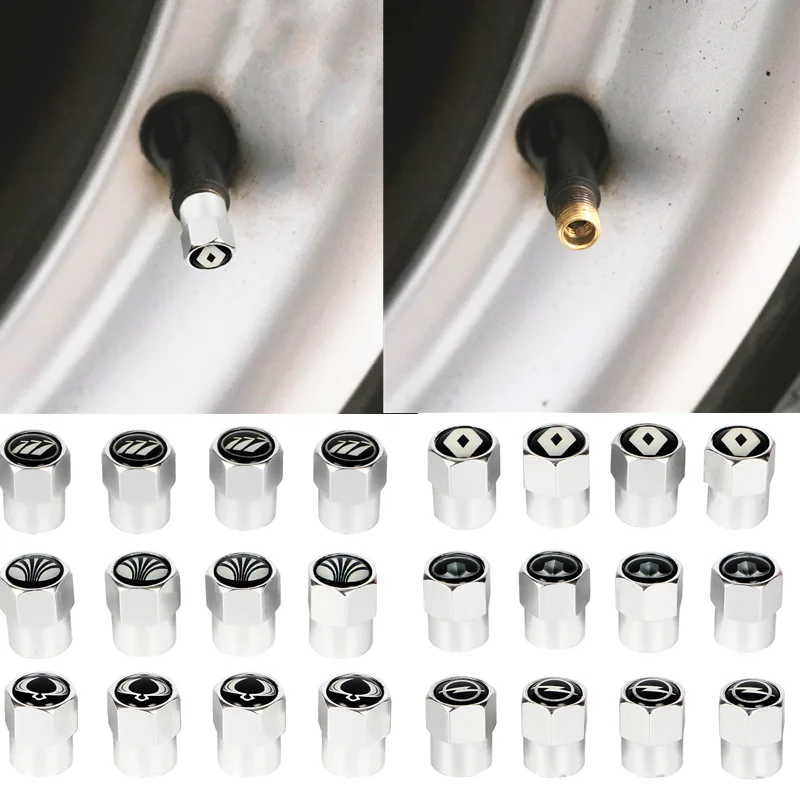 Tapas de válvula de neumático de rueda de Metal, accesorios de coche para Opel, Honda, Renault, Hyundai, Peugeot, Chevrolet, Audi, Bmw, 4 Uds.