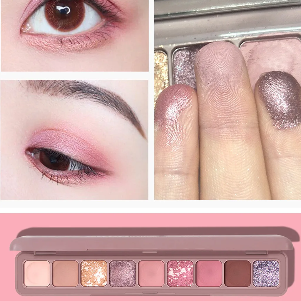 9 цветов, стойкие блестящие тени для век, палитра, макияж ...