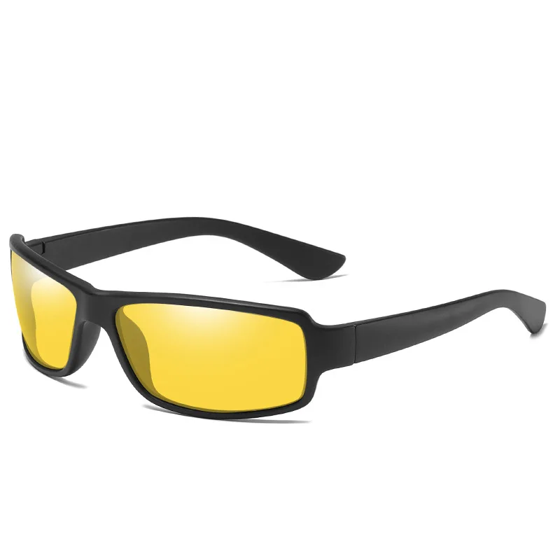 C7 sand black yellow HBK, новинка, мужские поляризованные солнцезащитные очки, прямоугольные, для улицы, высокое качество, солнцезащитные очки для мужчин, защитные, для вождения, антибликовые очки - Цвет линз: C7 sand black yellow