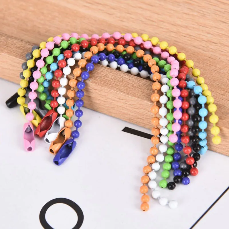 10Pcs/Set Colorful Ball Bead Chains Jewelry DIY Connector Making KeyRing/Key Chain/Hand Tag Accessaries 12CM Length | Украшения и