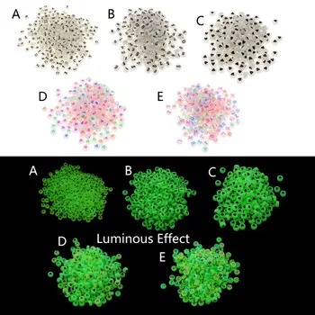 

100Pcs Alphabet Acrylic Glow In the Dark Spaced Beads Luminous Letter Beads 7mm B85D