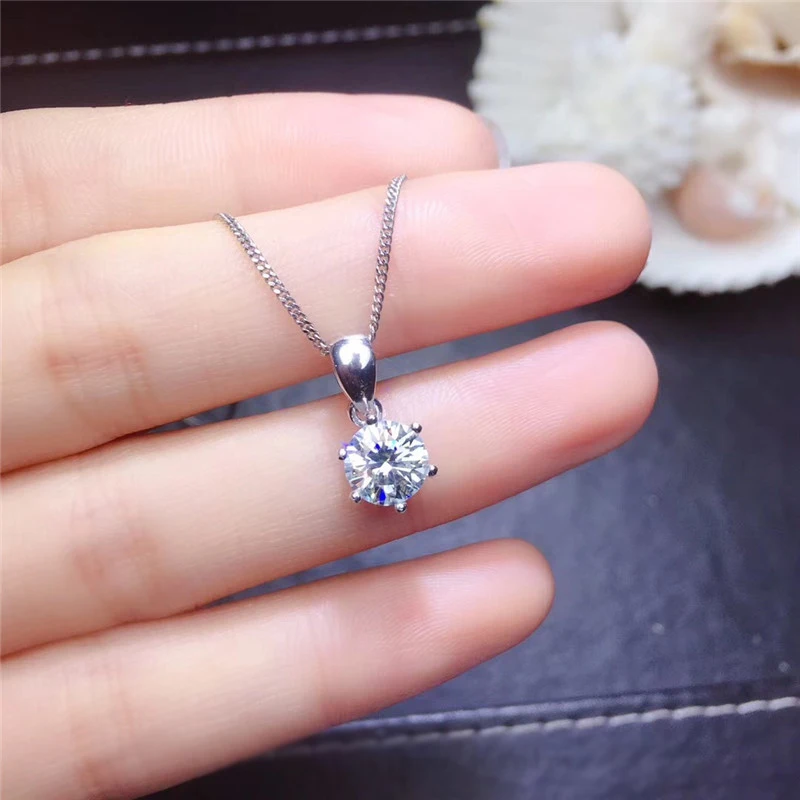 925 Sterling Silver Ring&Earrings&Necklace Set Inlay 6mm 1.0ct Zirconia Diamond Jewelry Set For Women ST1263
