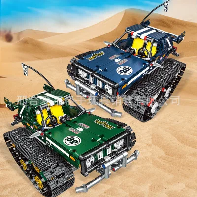 

Electric Remote Control High-Speed Spring Crawler Sports Car Science And Technology Series Assembled Building Blocks Puzzle Toy