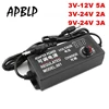 Adaptador Universal con pantalla de visualización fuente de alimentación regulada por voltaje adatpor 3 12 24 V CA ajustable a DC 3V-12V 3V-24V 9V-24v ► Foto 1/6