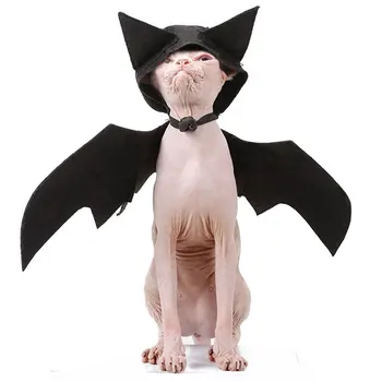 

Halloween Pet Bat Clothes With Ears Puppy Cat Horror Simulation Plush Bat Simulation Clothes Transforming Costumes