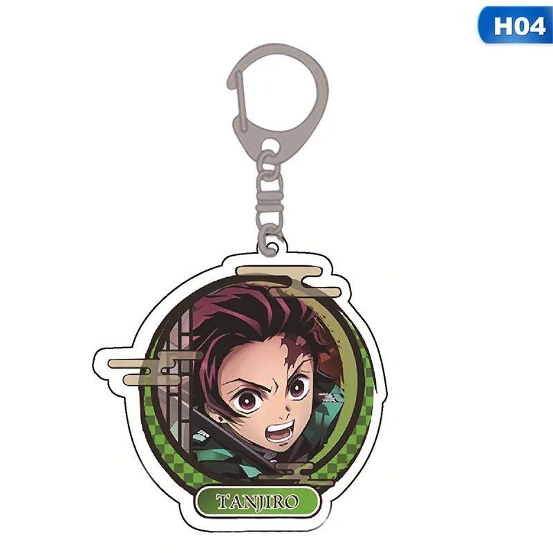 H04 Модный брелок для ключей Kimetsu no Yaiba в стиле аниме, для сумок, телефонов, аниме - Цвет: H04