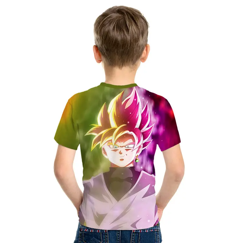 Футболка с Драконий жемчуг одежда для родителей и детей с 3d принтом Z Goku детская повседневная одежда в уличном стиле с принтом из мультфильмов для мальчиков и девочек, забавный летний топ