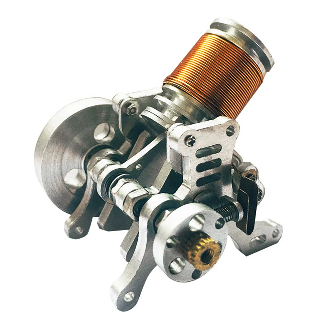 

Metal Mini Type Single-cylinder Electromagnetic Engine Cannon Model Operable Science Experiment Toy (6-12V Supply Voltage)