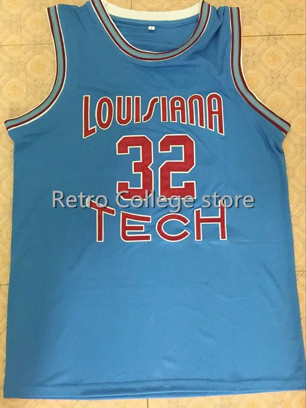 32 Карл Мэлоун Louisiana Tech баскетбольная майка Джерси сшитые на заказ любой Номер