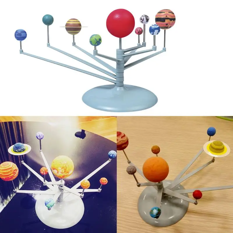 The Latest  Solar System Planetary Model Kit Astronomy Science Project DIY Manual Kids Gift 