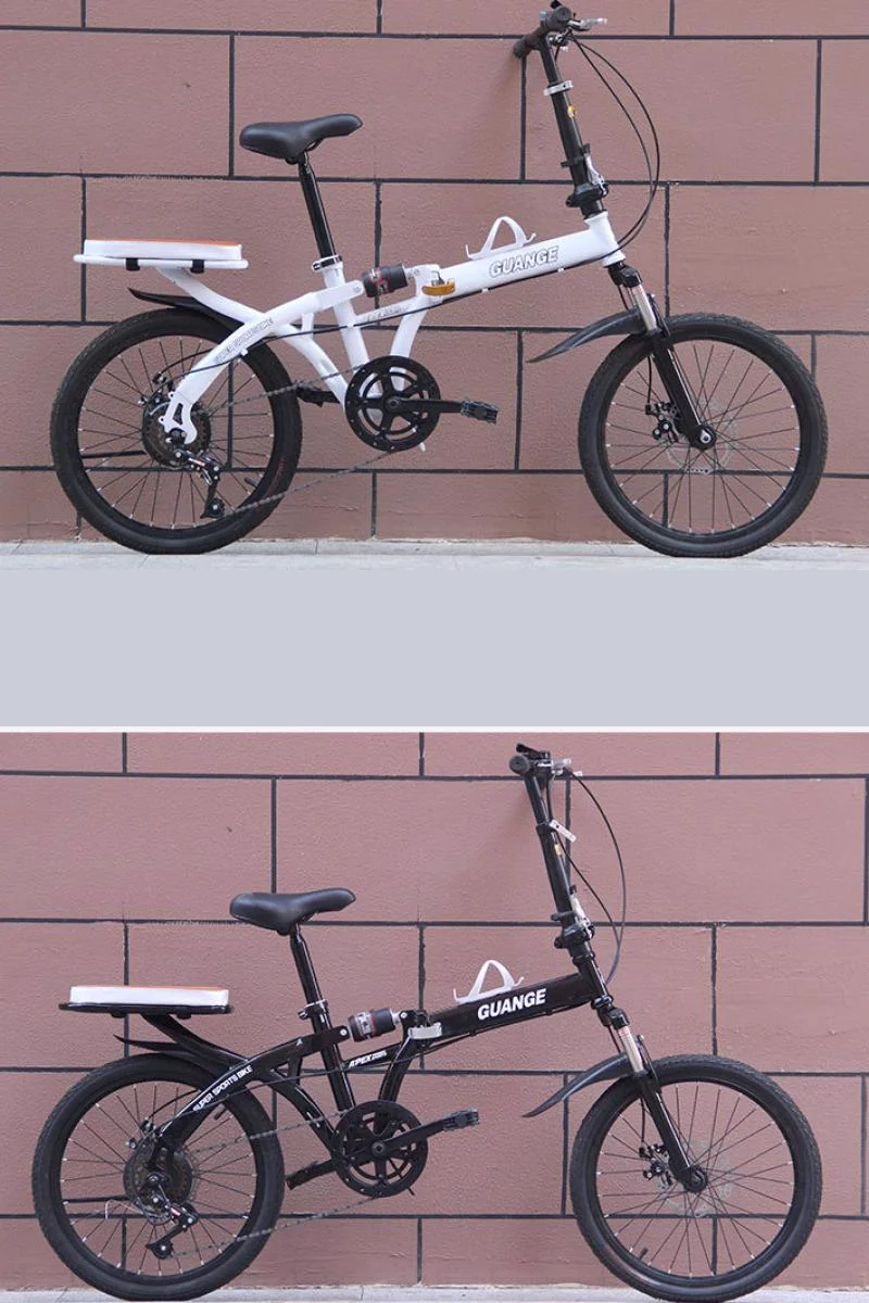 Carbon Steel Folding Bicycle 16/20 Inch Bike Adult Student Variable Speed Shock Absorber Bicycle Children Men And Women